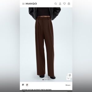 MANGO Wide Leg Pleated Trousers - 10 NWT